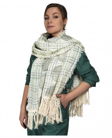 Палантин Унисекс HW.FR240-LIANES/BLANCHE